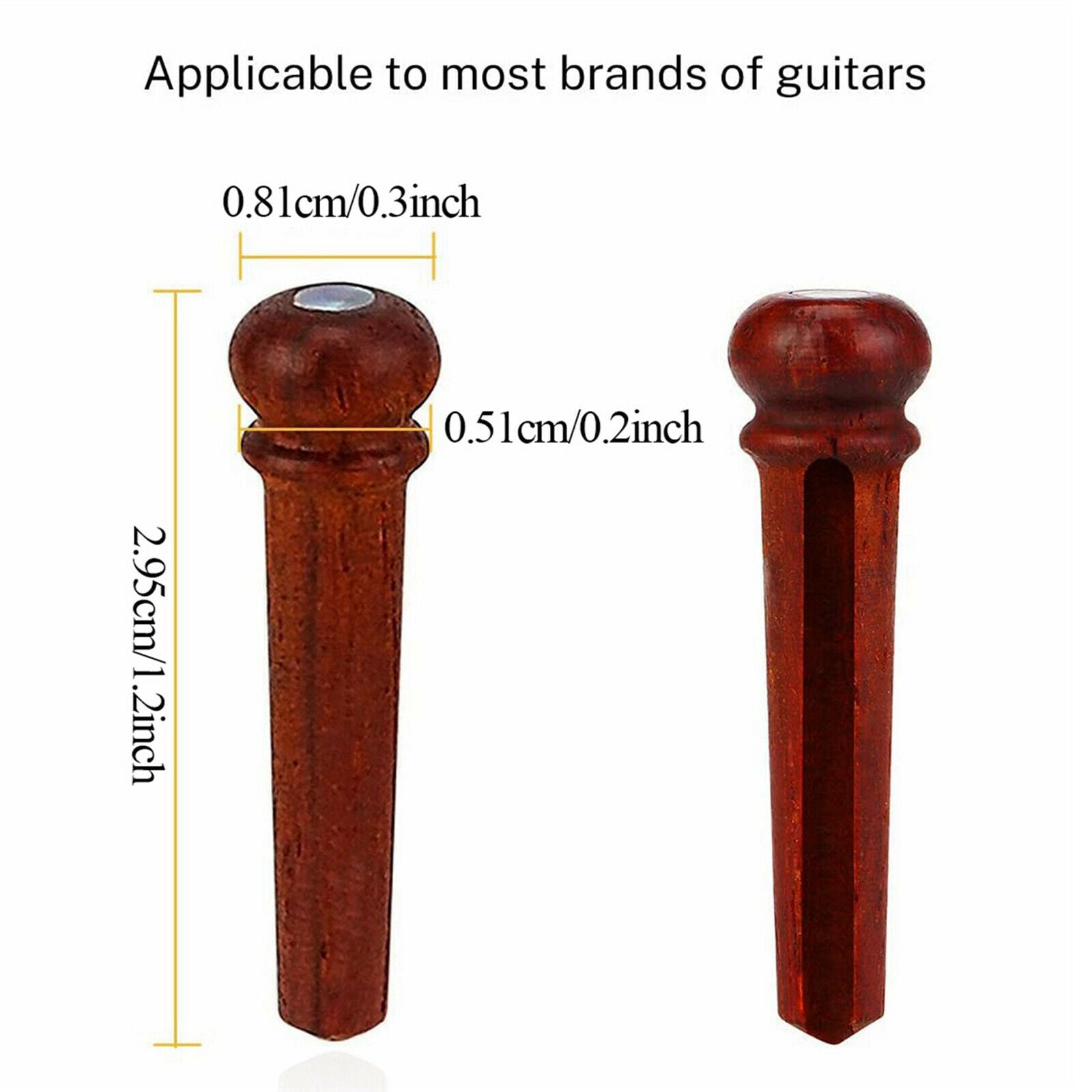 6x Guitar Bridge Pins Folk Guitar Saddle Nut Extractor Remover Removing Tool