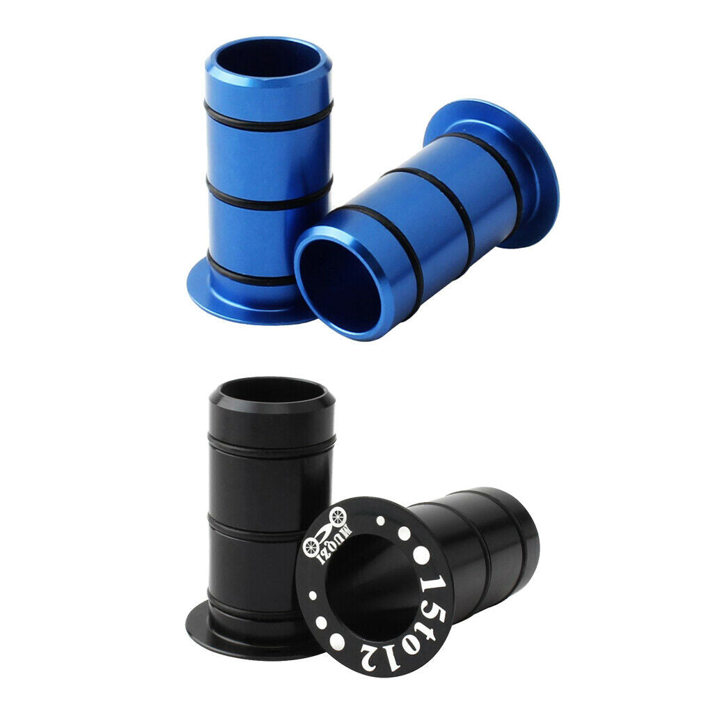 4 Piece Bike  Hub Conversion Seat Adapter 15mm To 12mm Size Reducer