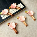 1Pc Japanese Ceramic Sakura Chopstick Rack Spoon Fork Rest Table Pen Holder