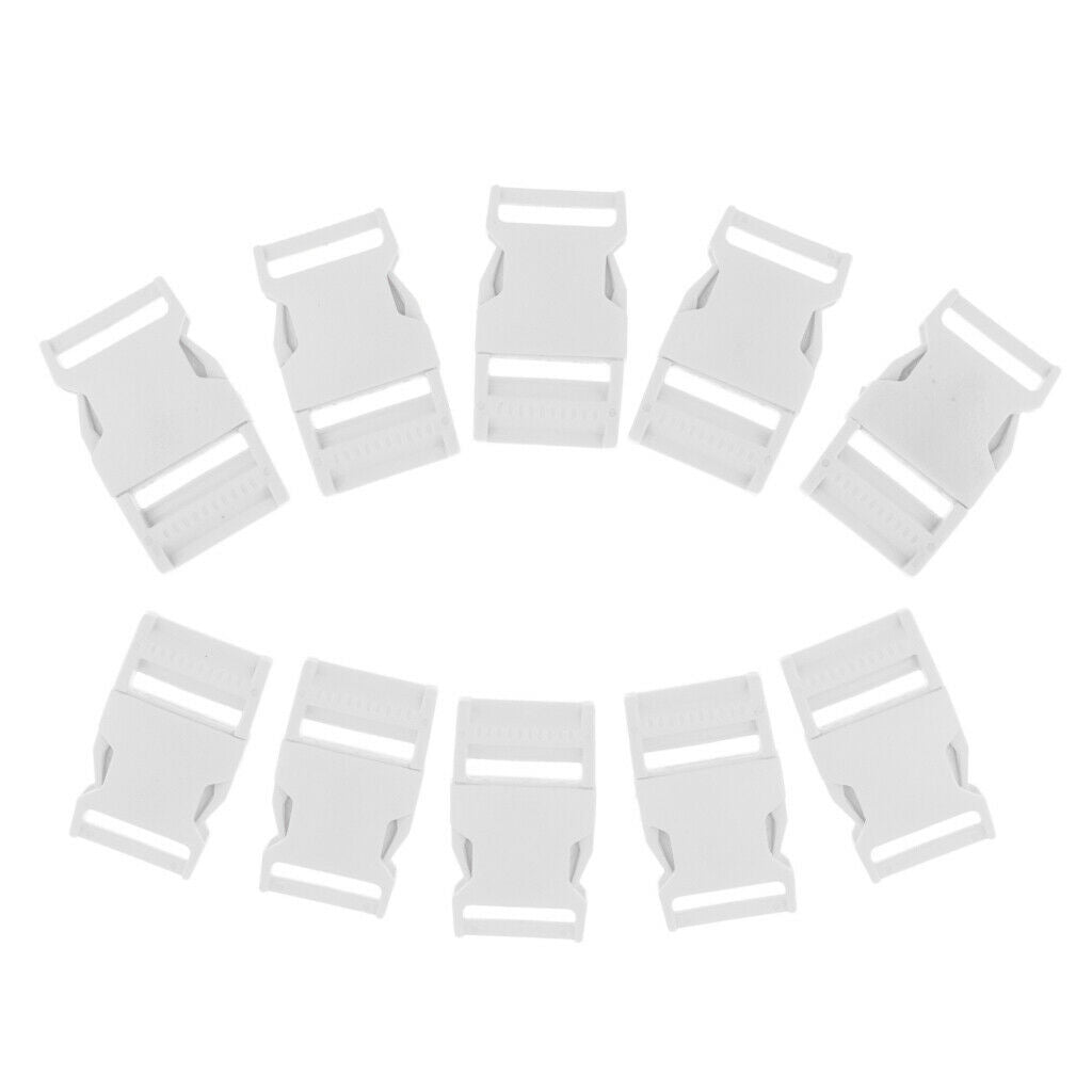 10pcs Plastic Side Release Buckle Backpack Straps Webbing Connect Clips Outdoors