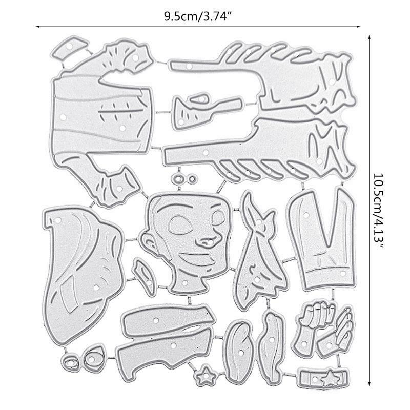 Cartoon Cowboy Carbon Steel Cutting Dies DIY Scrapbooking Photo Album Embossing