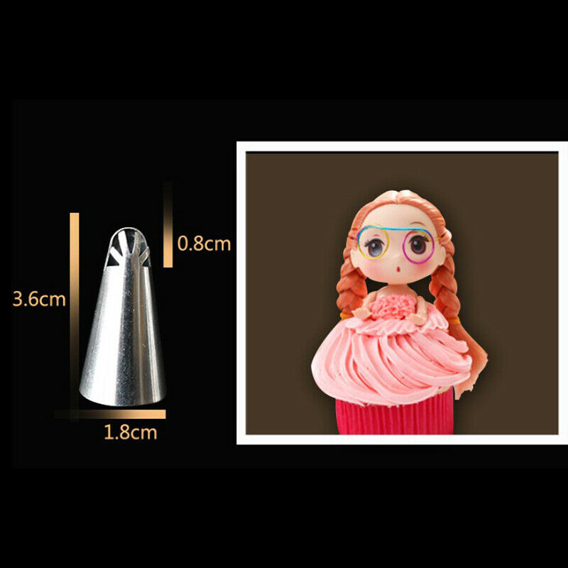 9Pcs Stainless Steel Piping Nozzles DIY Cake Decoration Biscuit Pastry Ba.l8