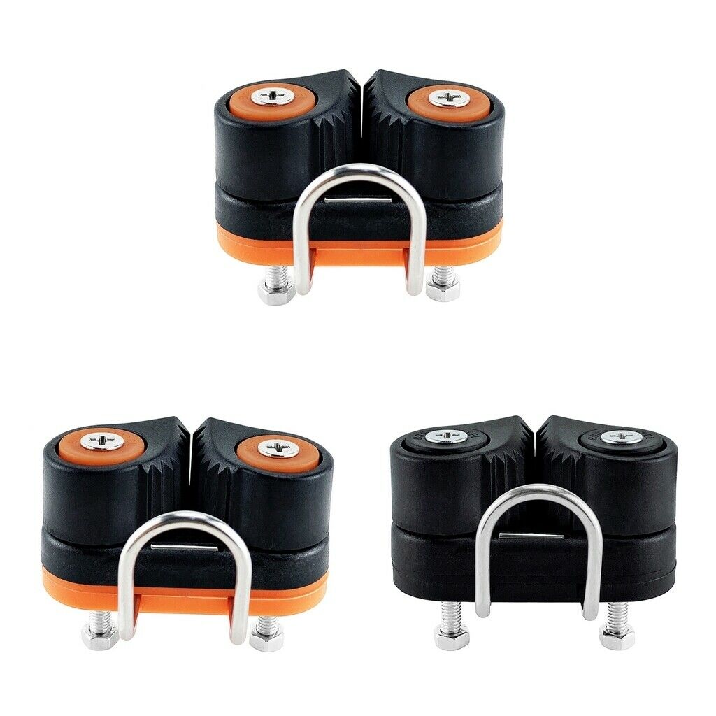 3 Pieces Boat Sailboat Cam Cleat Fast Entry for 3-12mm Rope Load 900kg