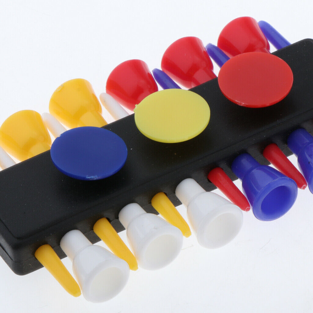 Portable Golf Tee Holder Carrier Plastic Ball Marker Training Aids Keychain