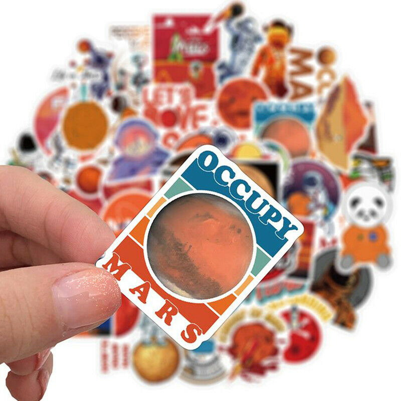 50Pc Mars Scenery Outer Space Astronaut Stickers Guitar Fridge Graffiti S.l8