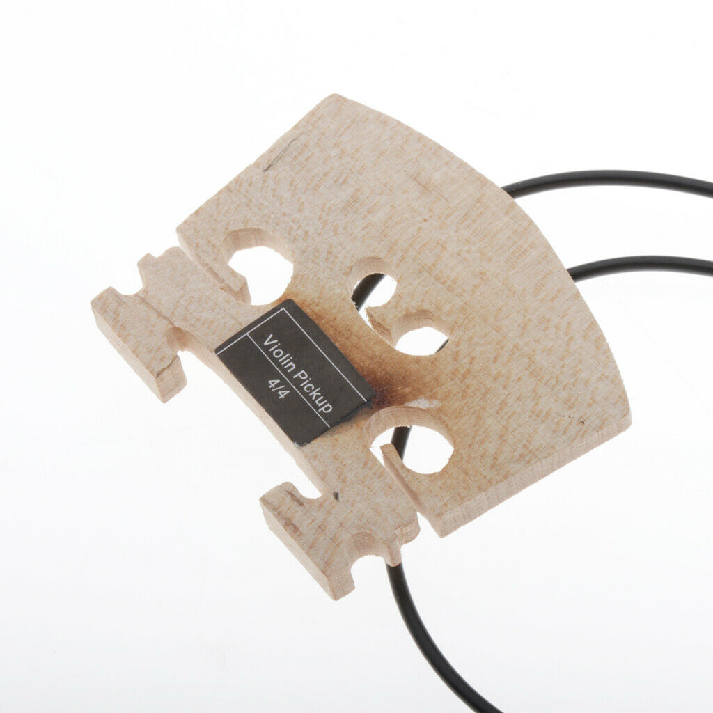 Violin Bridge with Internally Mounted Piezo Pickup for 4/4 Full Size Violin