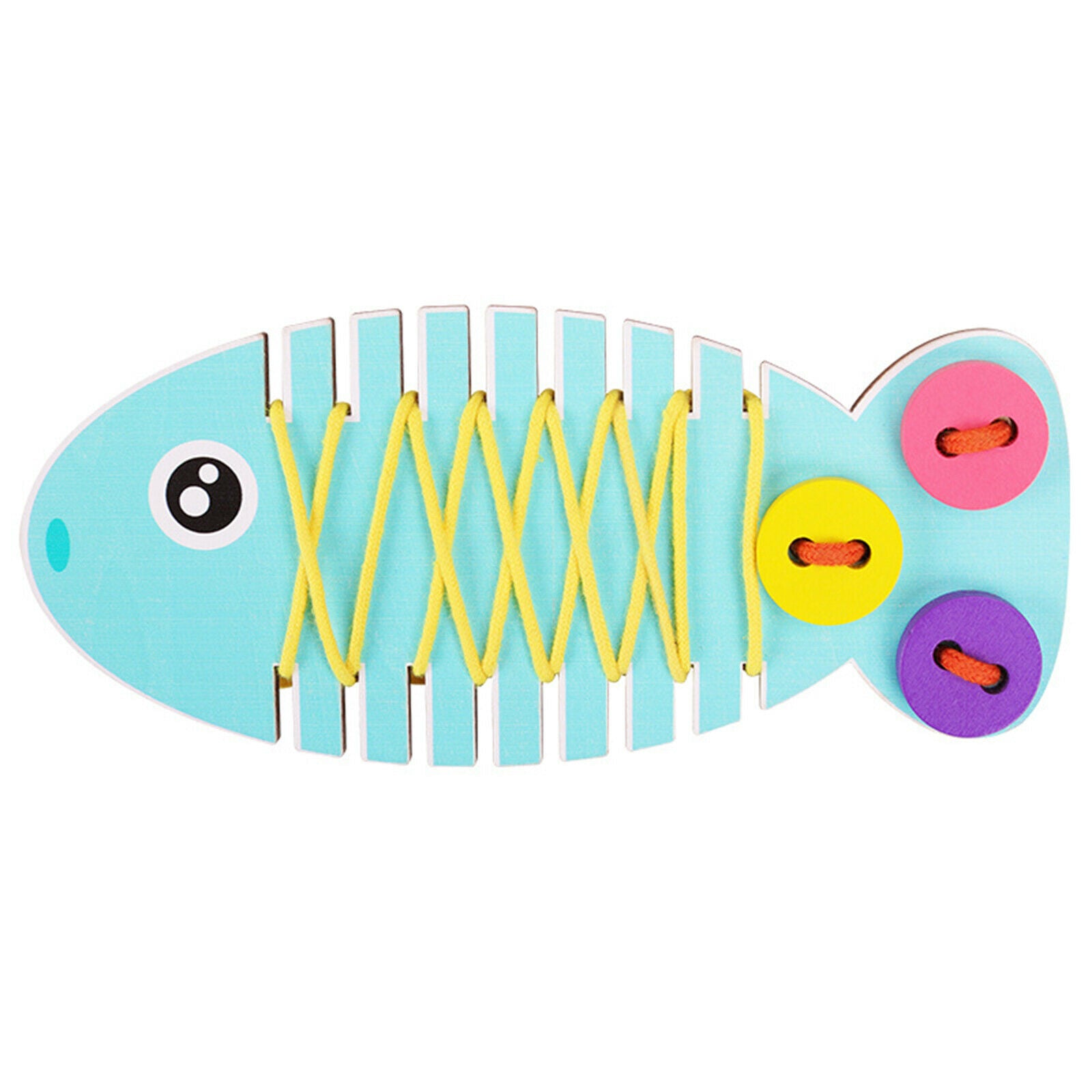 Wooden Threading Line Fish Game Toys Toys for Baby Kids Learning Education