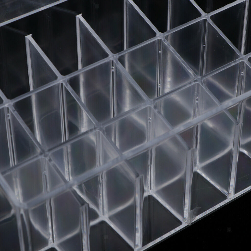 Acrylic Lipstick Organizer Dustproof Lipgloss Case Makeup Storage 18 Spaces