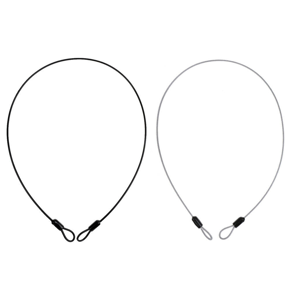 2pack Sport Security Loop Bike Cable Lock Chain Steel Core 100cm x 4mm