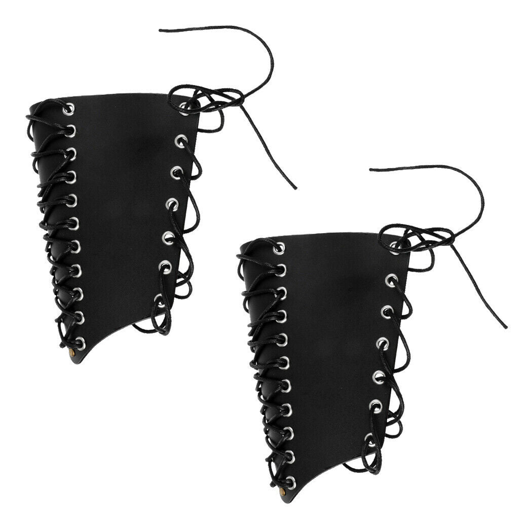 1 Pair Archery Arm Guard Traditional Cow Leather Bracer for Longbow & Recurve