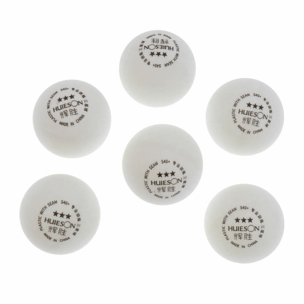 Prettyia   40+mm Table Tennis Balls  Pong Balls, Pack of 6, White