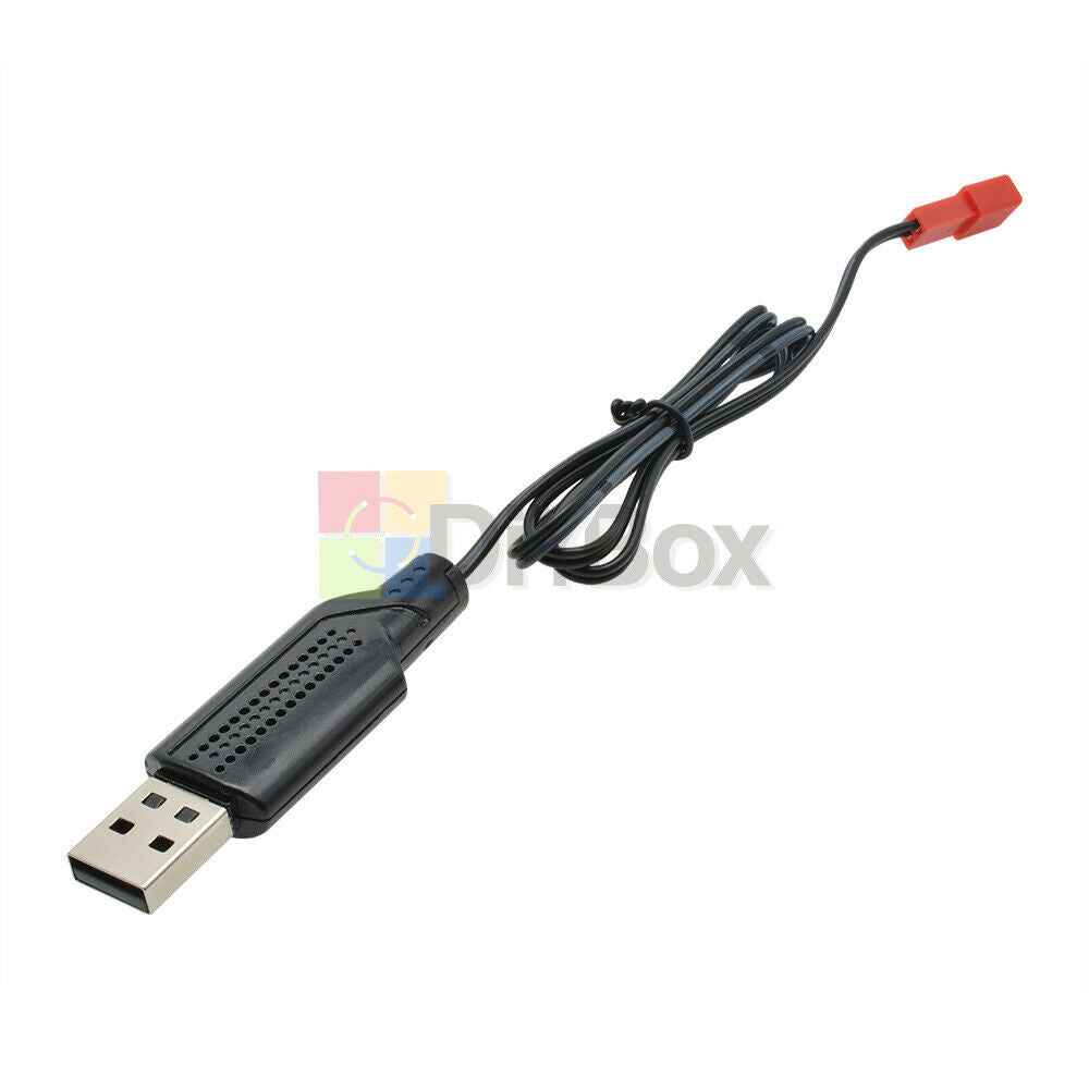3.7V 500mA Output 1S Lipo Lithium Battery USB Cable Charger Red JST Female Head