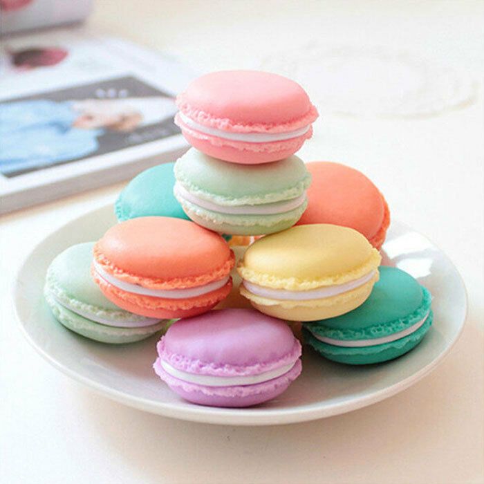 6 X Boxes Of Storage IN The Form Of Macaron for Pills Headphones Map SD New