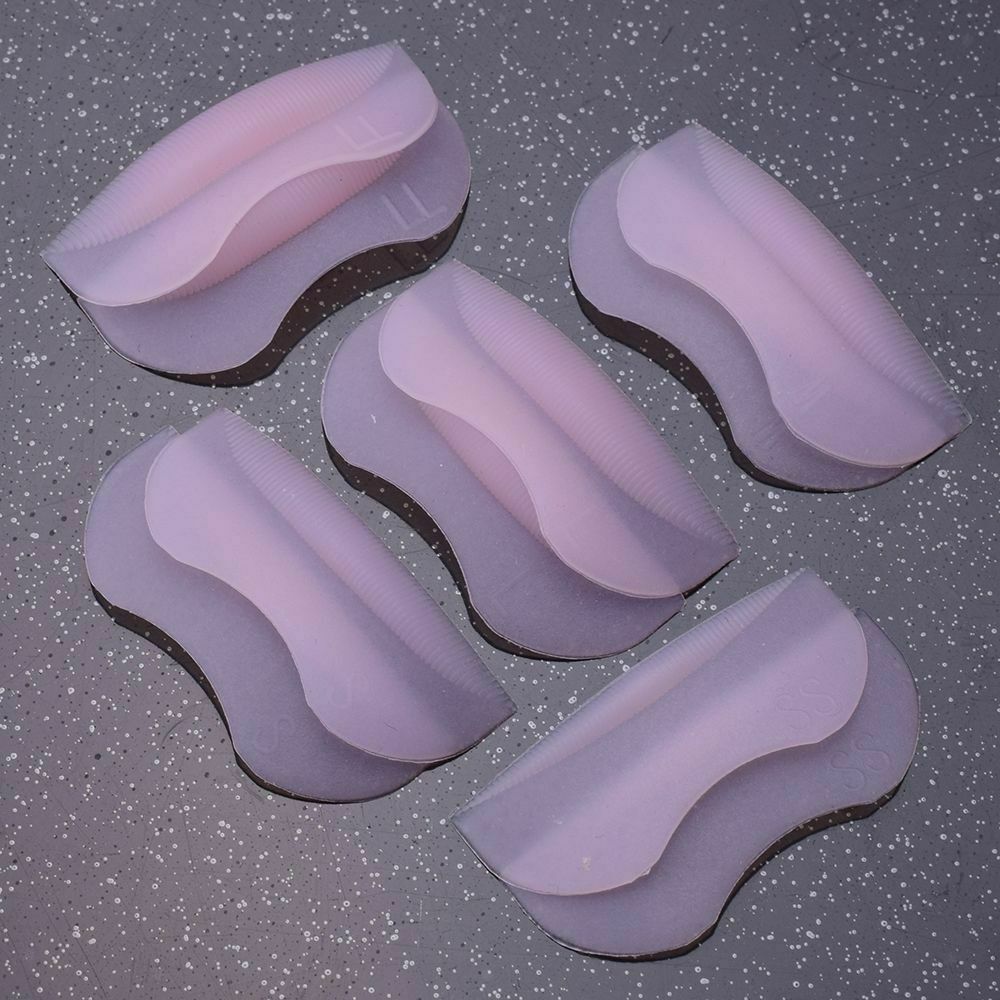 5 Pairs of Silicone Eyelashes Perming Curlers Shield Pads Makeup False Eyelashes