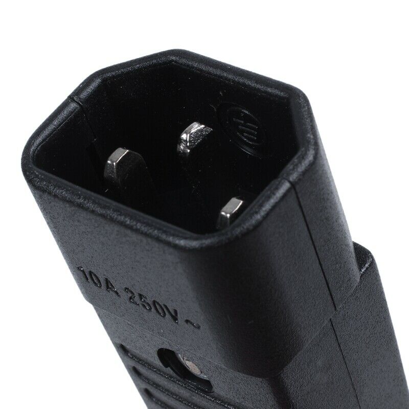 Black IEC-320 C14 Male Plug AC Power Inlet Socket Connector 250V 10A G2E6E6
