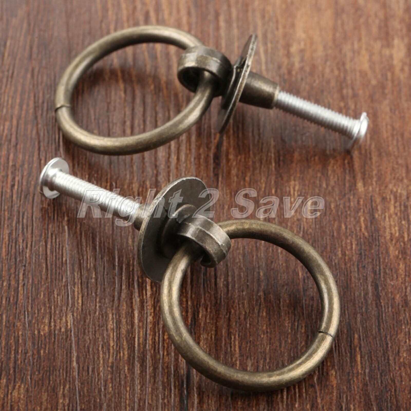 Retro Furniture Dresser Door Handle Cabinet Knobs Drawer Pulls Drop Ring 40*30mm
