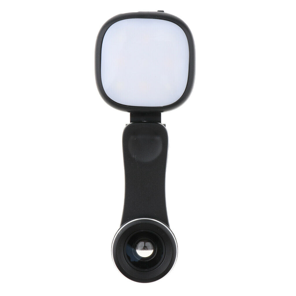 Selfie Ring Light Fill Light with Wide Angle and Macro Lens Kit Black