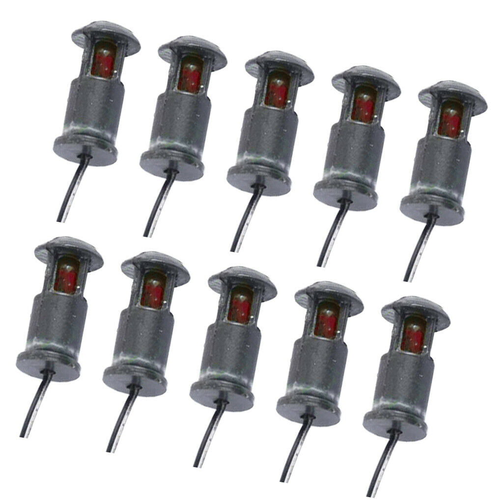 10 Pieces Micro Landscape Scenery Accessories Set Lawn Park Lamp Led Lights