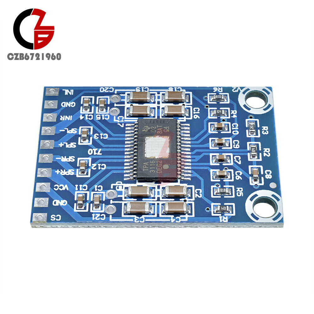 DC 12V 24V Mini TPA3116D2 2x50W Digital Audio Power Amplifier Board Class D Amp
