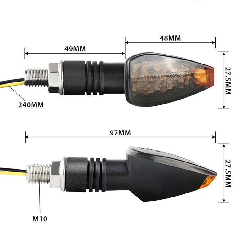 1Pair Universal Flashing Turn Signal Motorcycle LED Blinker Indicator Tai.l8
