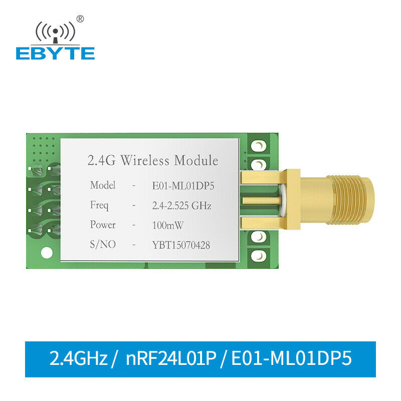 nRF24L01P E01-ML01DP5 2.4GHz nRF24L01 PA LNA RF Wireless Transceiver RF Module