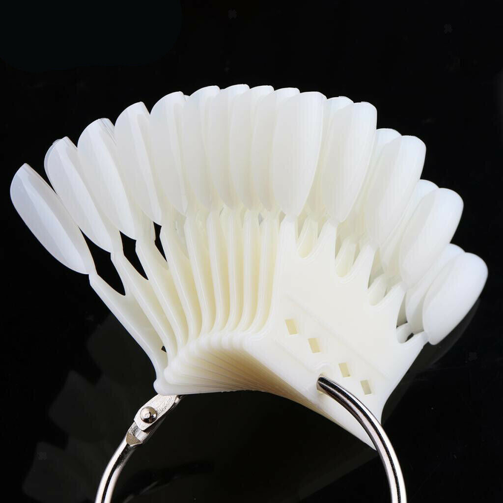 10 Pcs Nail Art Tips Sticks Polish Gel Salon Display Chart Practice Tool - Clear