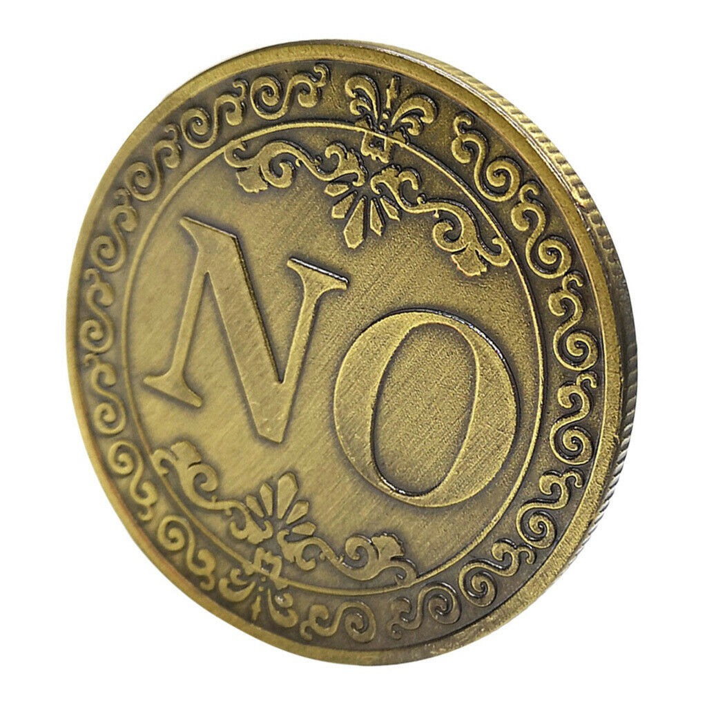 Yes / No Bronze Decision Commemorative Collection Of Cions Arts Gifts Decoration