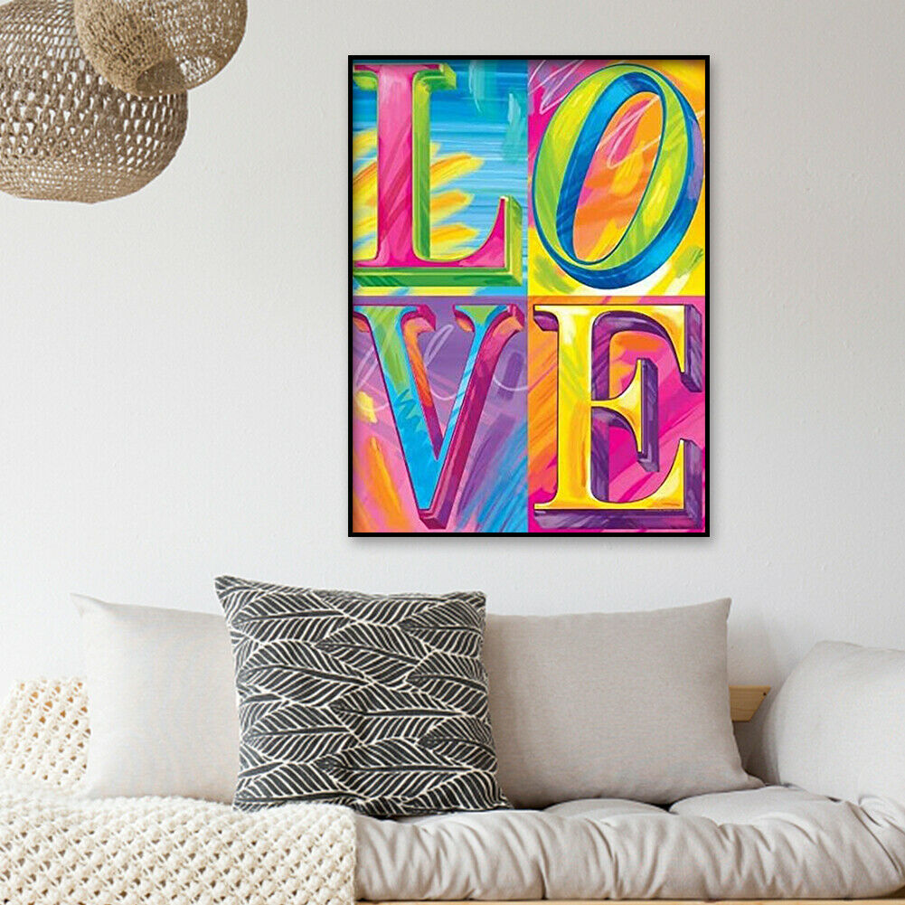 Love Letters Diamond Painting 5D DIY Full Round Drill Mosaic Wall Picture @