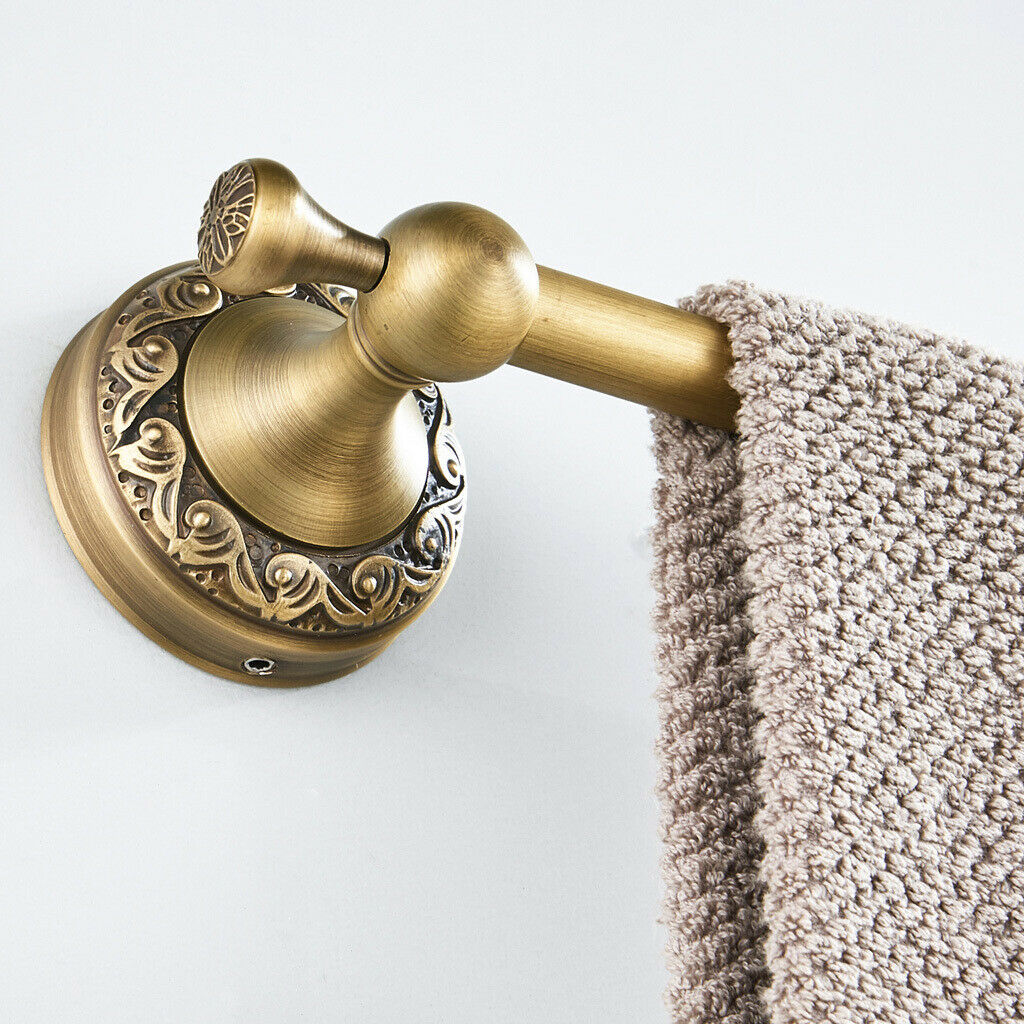 Brass Single Rod Towel Bar Towel Rack Holder Towel Rail Coat Robe Hanger Shelf
