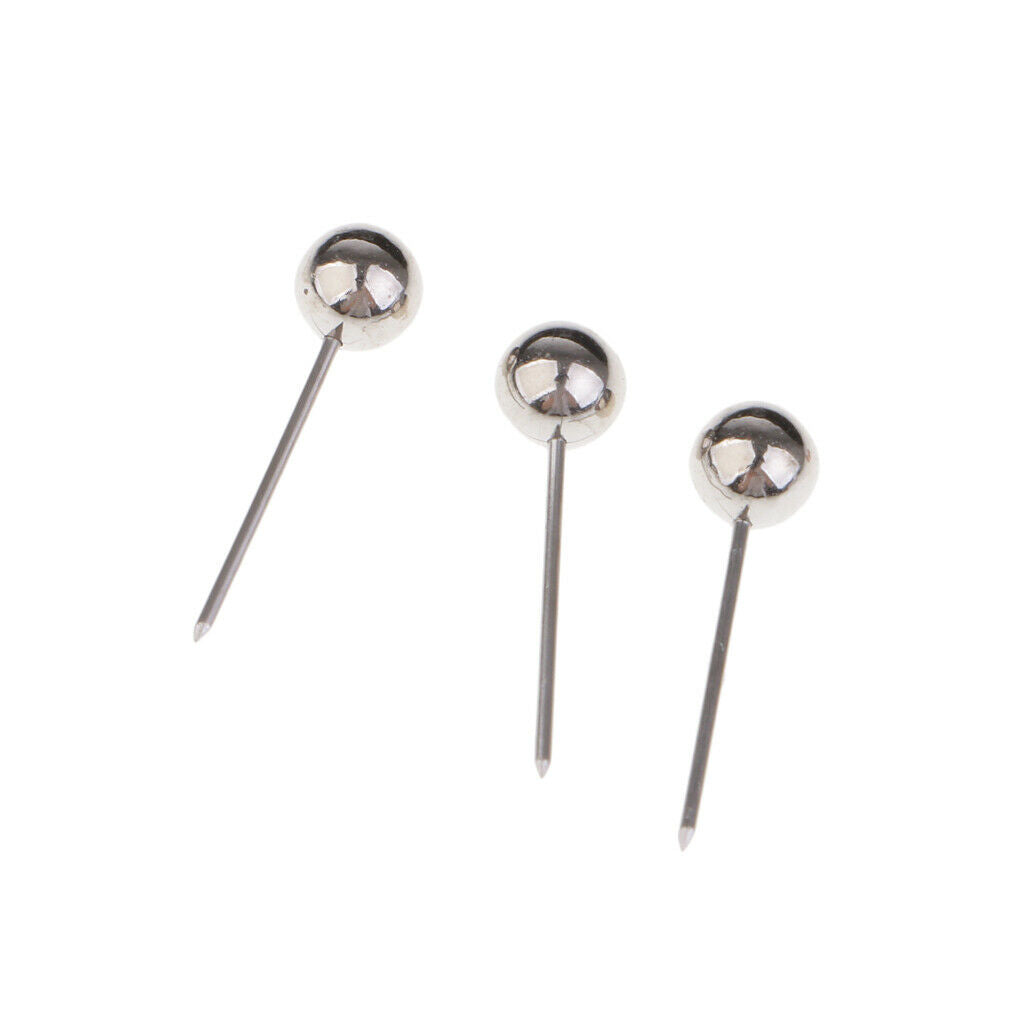 400pcs Push Pins 0.16 inch Metallic Round Head with Stainless Steel Point For