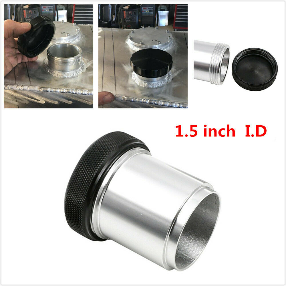 Aluminum Alloy Weld On Oil Tank Filler Neck with Cap 1.5" I.D Dry Sump Fuel Tank
