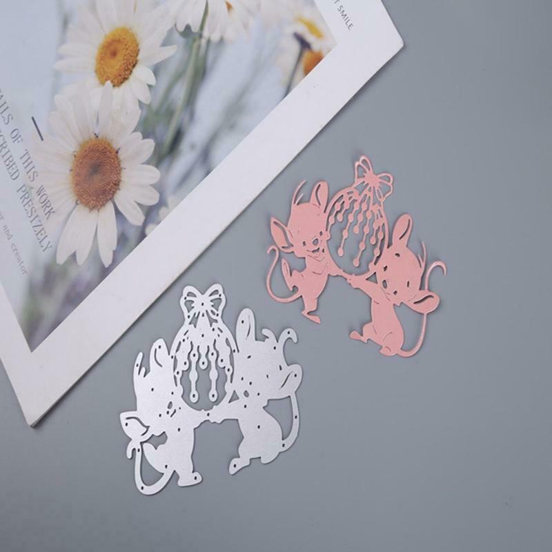 Christmas Mouse Metal Cutting Dies Stencil DIY Scrapbooking Album Paper Template