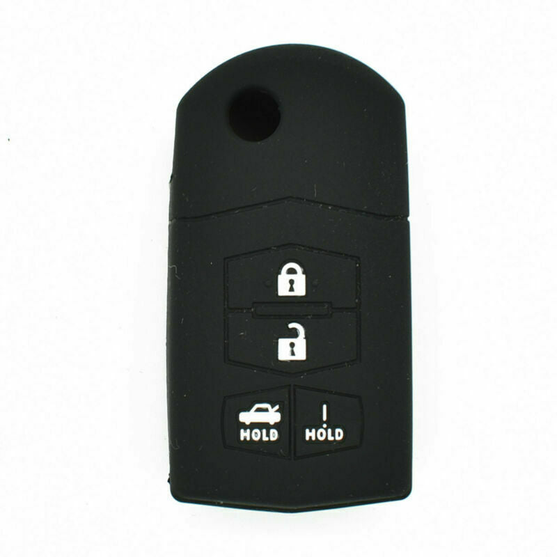 4 Button Silicone Key Case Cover Protective Shell For Mazda 3 5 6 CX-7 CX-9 RX-8