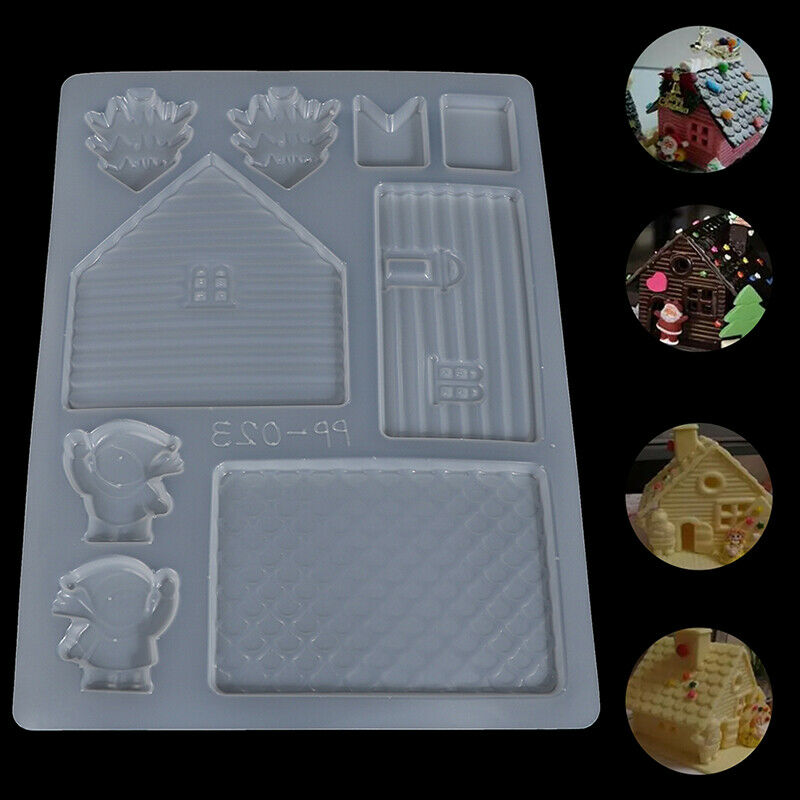 Gingerbread House Mold Jelly Pudding Mold Chocolate Baking Mo.l8