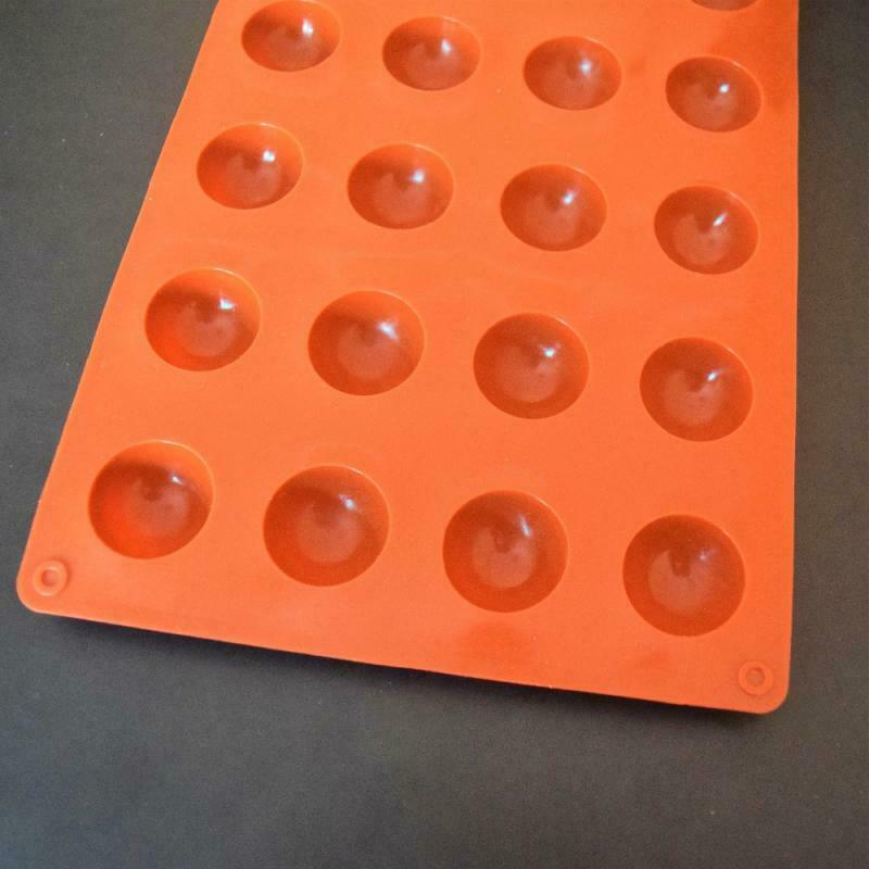 24 Cavity Half Ball Sphere Silicone Chocolate Mold Ice Cube Tray Cookie Mold