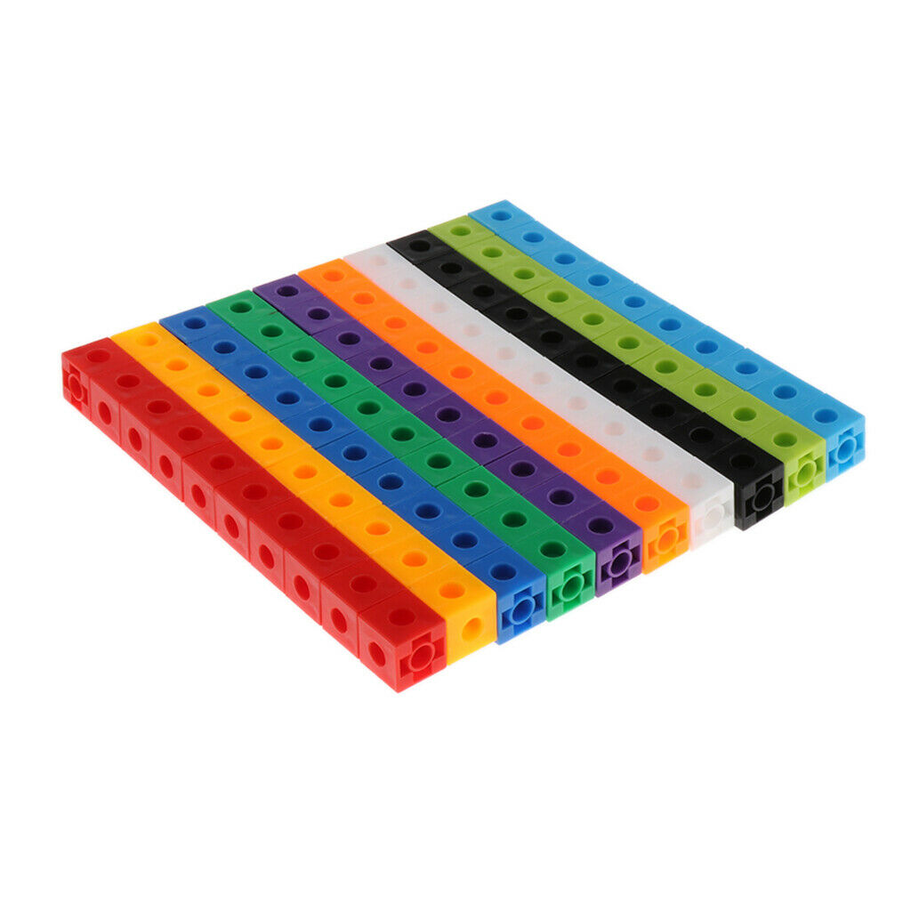 Lots 400 Educational Kids Baby Present Math Link Cube Teaching 10-Color