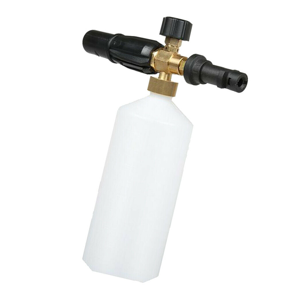Adjustable Snow Foam Lance  Washer Bottle Pressure Car Wash  -Black