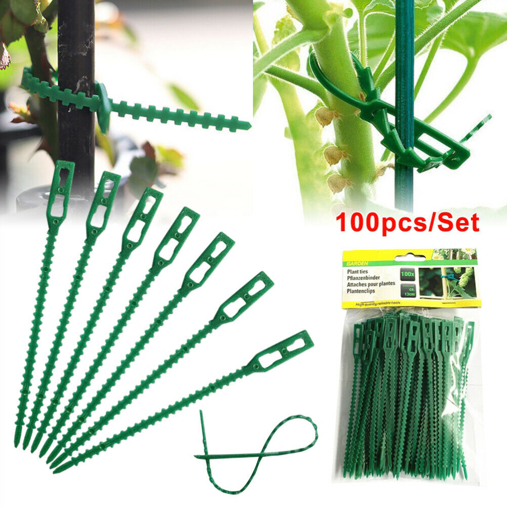 100Pcs Tree Ties Adjustable Plant Ties Garden Ties Flexible Plant Cable Ties