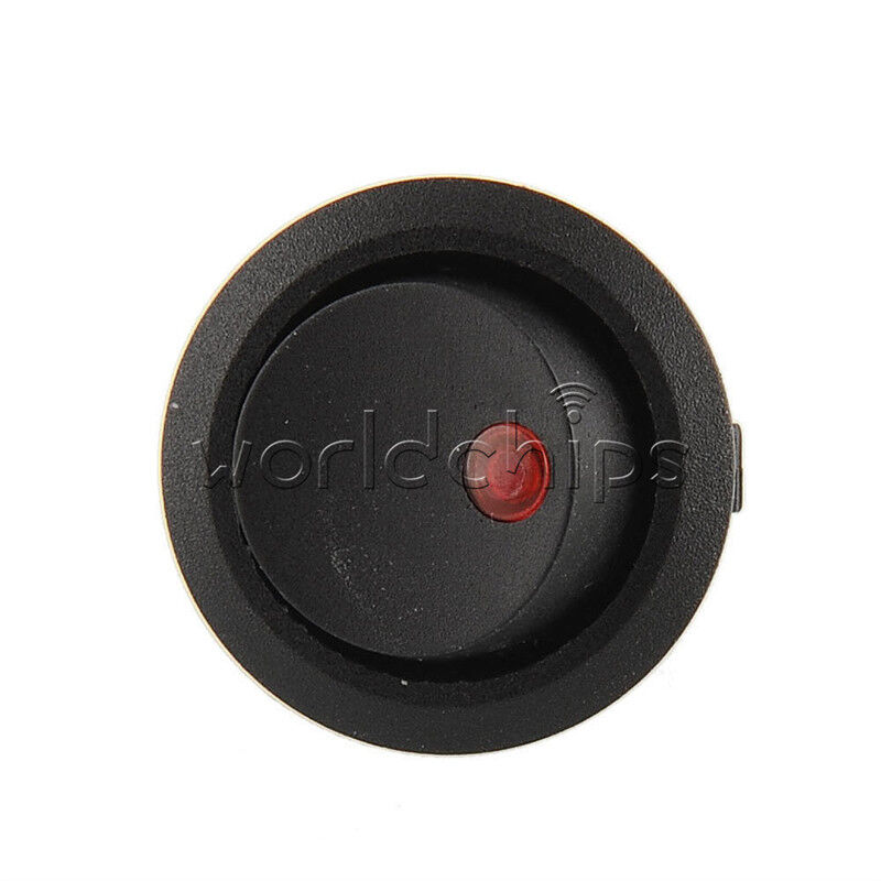 50Pcs Car Auto Boat Round Rocker ON-OFF Toggle Switch 12V LED Dot Light Red
