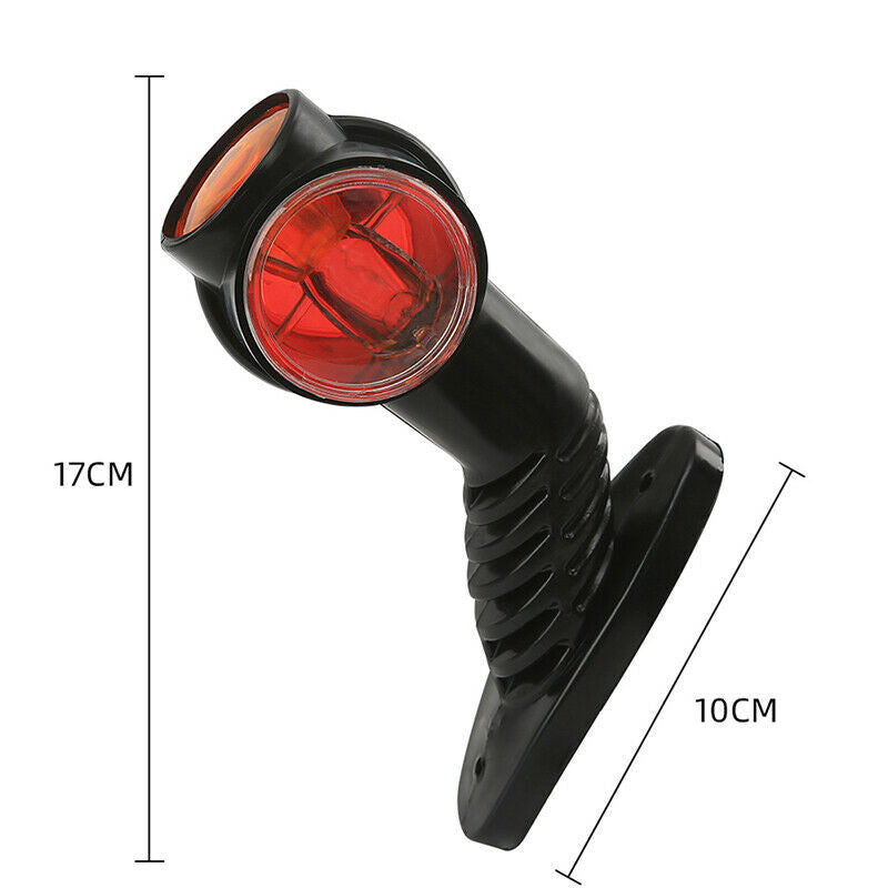 2x Car Truck Trailer 3 face Red Amber White 4 LED Marker Side Light Outline BDA