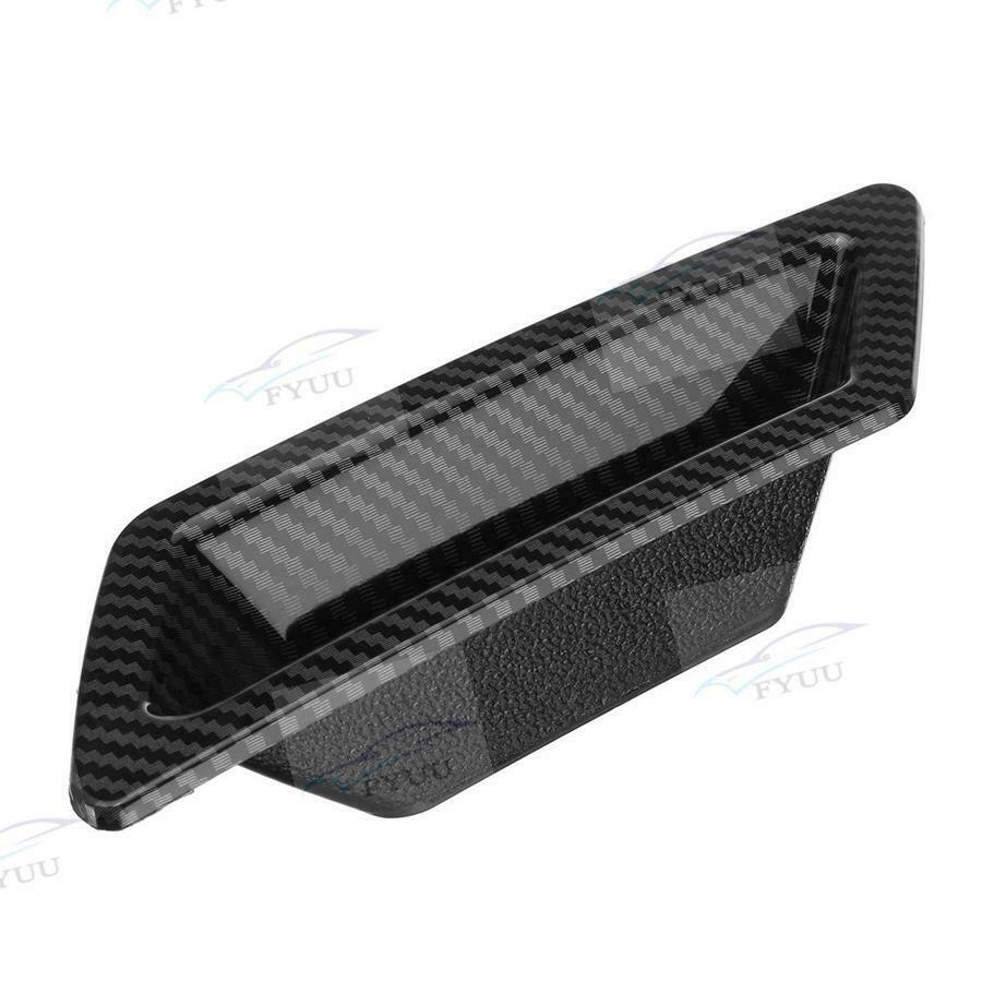 Glossy Carbon Fiber Look Universal Car Front Bumper Hood Air Vent Intake Duct