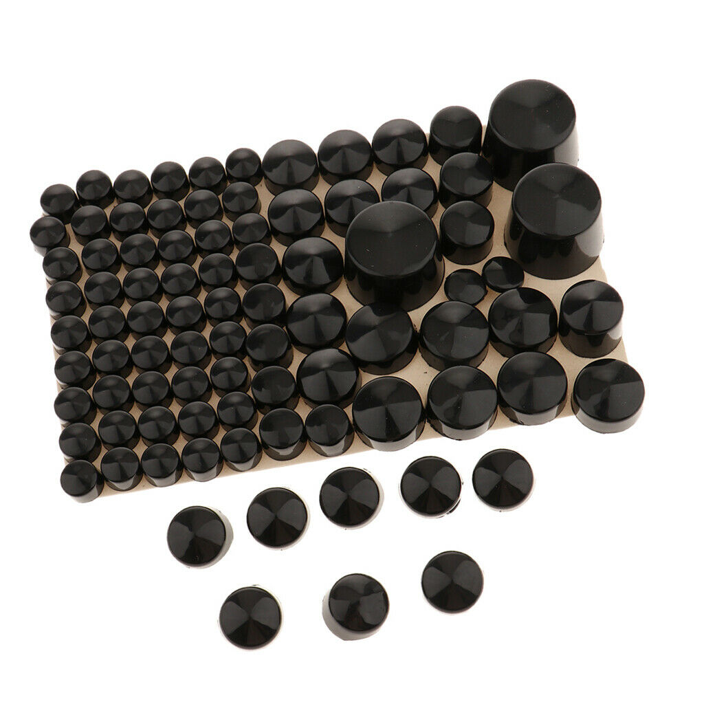 Black Motorcycle Nut Bolt  Cover, Protection Case Accessories For  Touring