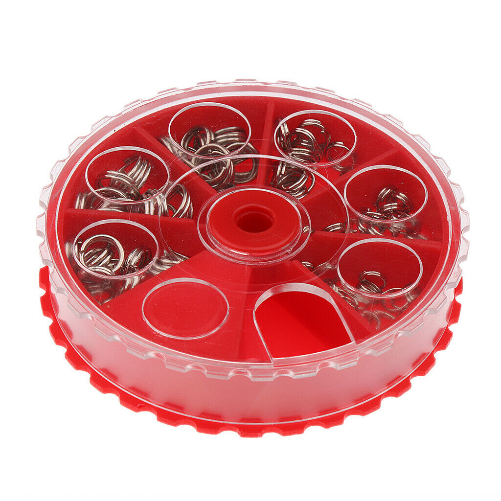 Stainless Steel Split Rings Fishing Tackle Ring Chain Connector Strong Split