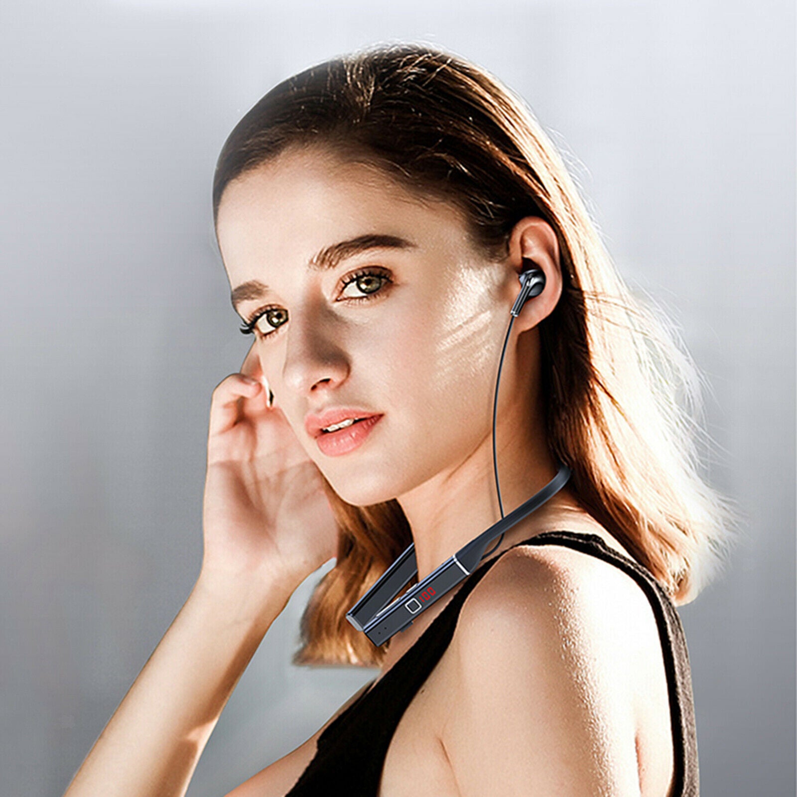 Neckband Bluetooth Headphones, Flexible Wireless Bluetooth Headset with