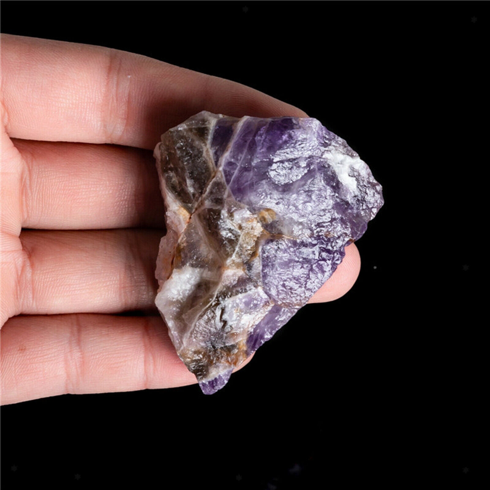 1 Box Amethyst Rock Purple Project Crystal Raw Mineral Quartz Geode Gift