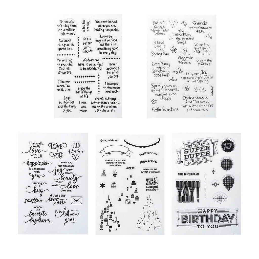 Transparent Clear Card Word Silicone Scrapbooking Craft Stamps Rubber Stamp