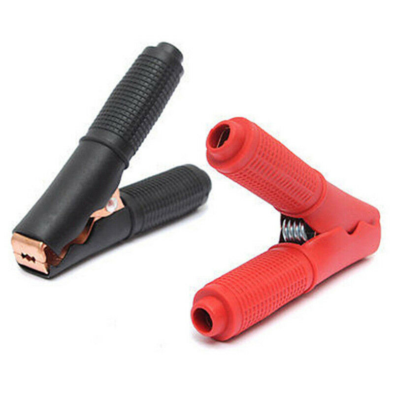 2x Red Black Crocodile Alligator Clips Car  Battery Test Lead Probe 100A 90mDEAU