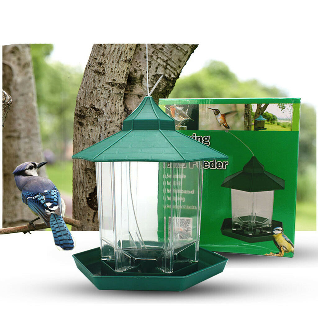 Bird Feeder Clear Garden Decoration Gazebo Wild Bird Feeder Panorama Plastic
