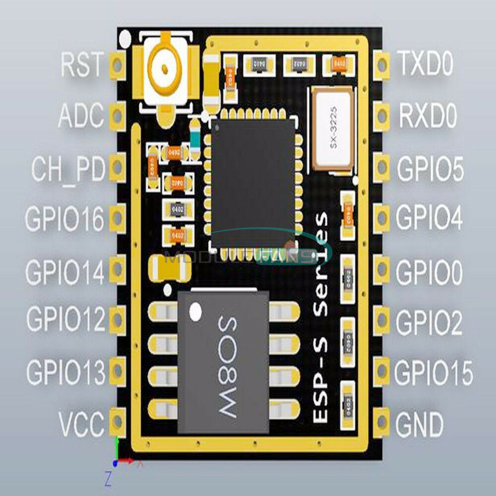 ESP-07S ESP8266 Serial To Wifi Wireless Module TCP/IP GPIO/PWM 3.0-3.6V 80mA