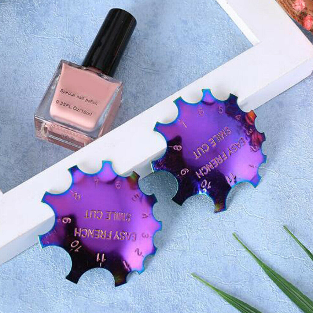 Stencil Nail Cutter Simple Tip Manicure Smile Line Edge Trimmer Styling Tool